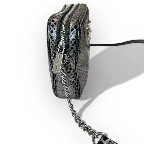 Michael Kors Black Metallic Python Crossbody Mini Bag w/ Bonus Belt Bag - Picture 3 of 16